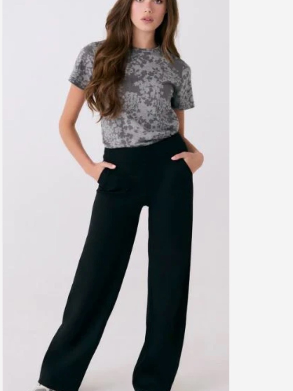 Lole Black Wide-Leg Pull-On Pants
